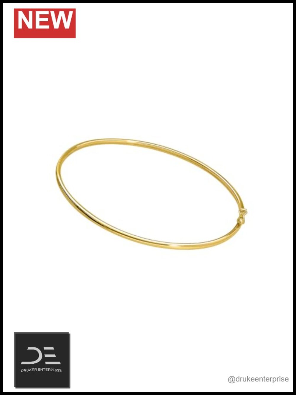 14k Gold Bangle Bracelet Women Solid Yellow Gold 7.5 Italian Fine Jewelry